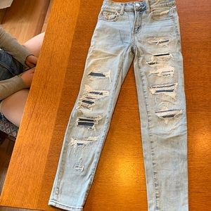 American Eagle Distressed High Rise Jeggings Size 00 X-Short